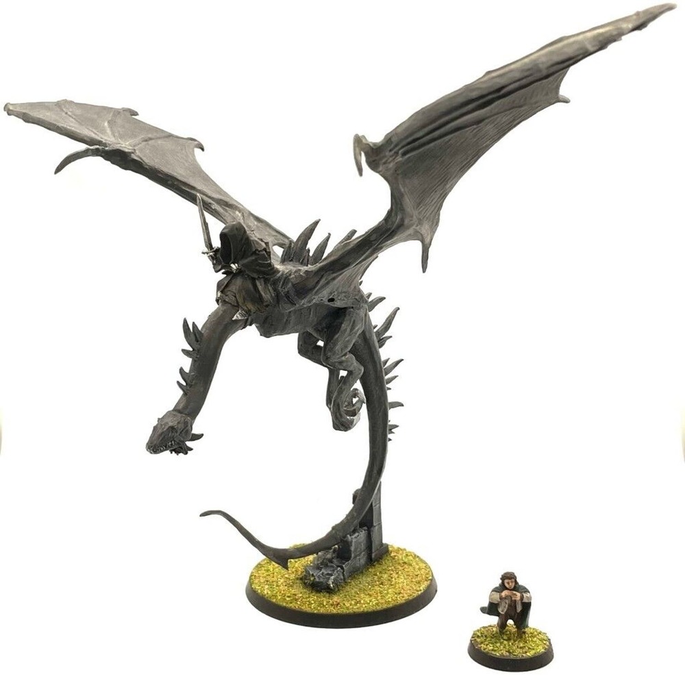 Ringwraith on Fell Beast 2 Painted Miniatures Nazgul Frodo Middle-Earth